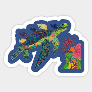 Happy Rainbow Turtle Sticker